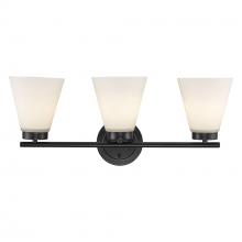 Trans Globe 71803 BK - 3LT VANITY-FLARED GLASS-BK